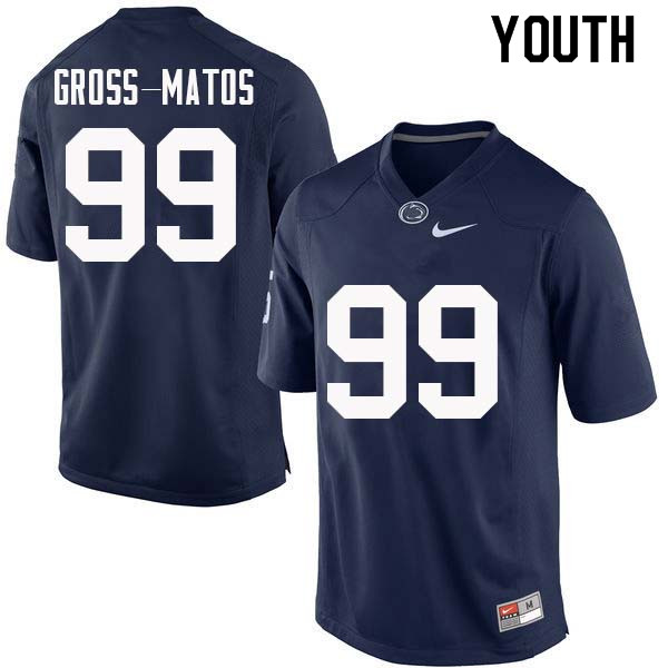 NCAA Nike Youth Penn State Nittany Lions Yetur Gross-Matos #99 College Football Authentic Navy Stitched Jersey OLS6598RX